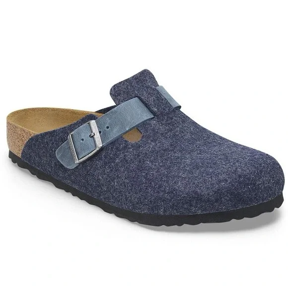 LIKE NEW BIRKENSTOCK Boston Felt/Leather Clogs! - Picture 6 of 14